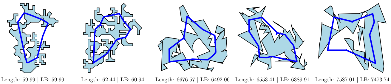 Zulässige Rundtouren für verschiedene Instanzen